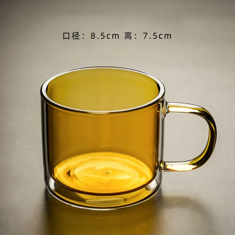 250ML Double-layer High Borosilicate Colored Glass Insulated Mug Creative Coffee Birthday Christmas Gift Cups | Дом и сад