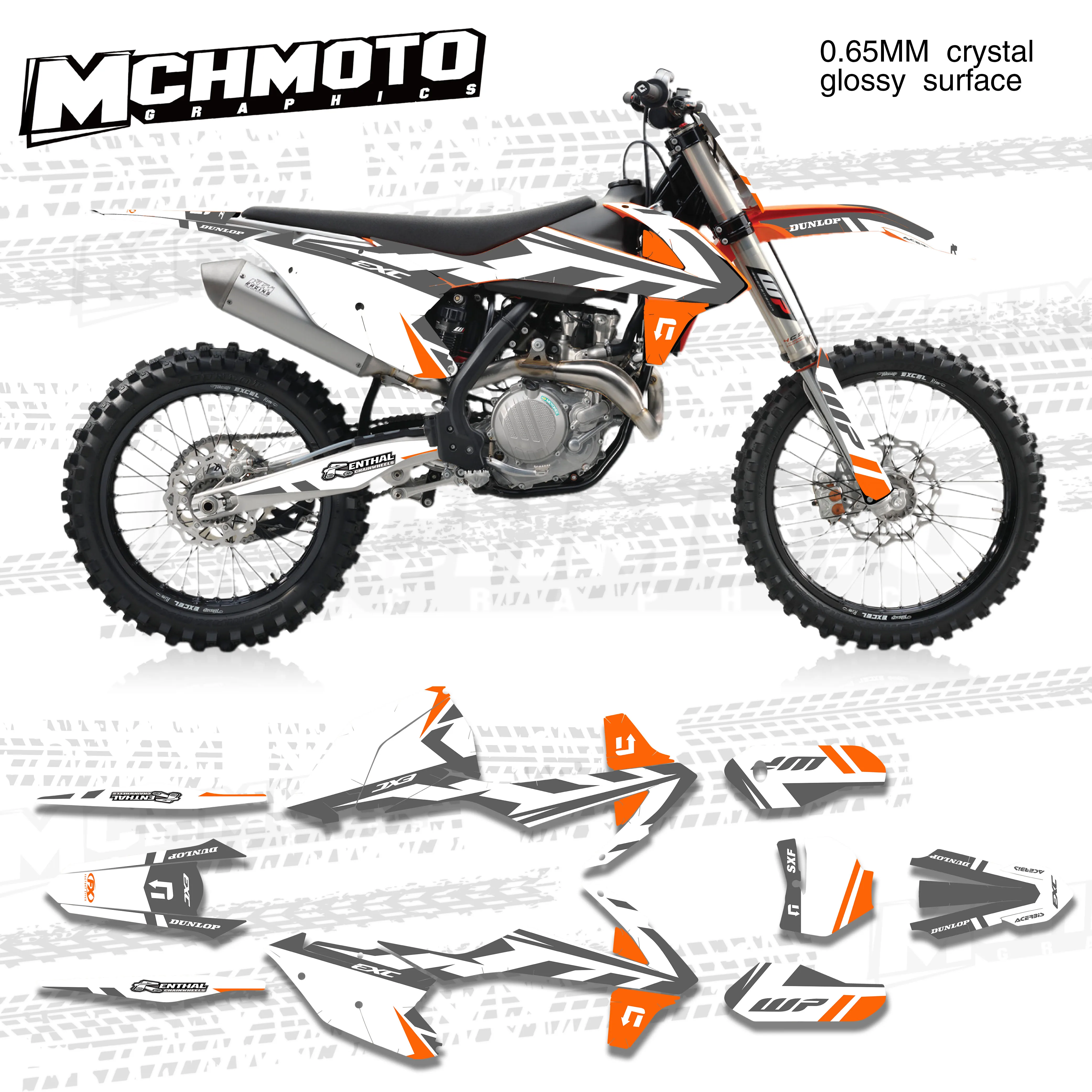 MCHMFG for KTM 125 250 300 350 450 SX SXF 2016 2017 2018 EXC EXCF XCW 2017 2018 2019 Graphics Backgrounds Stickers Kit Decal