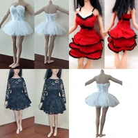 16 scale female soldier skirt pure color lace slim elegant formal dress for 12 inches action figure model