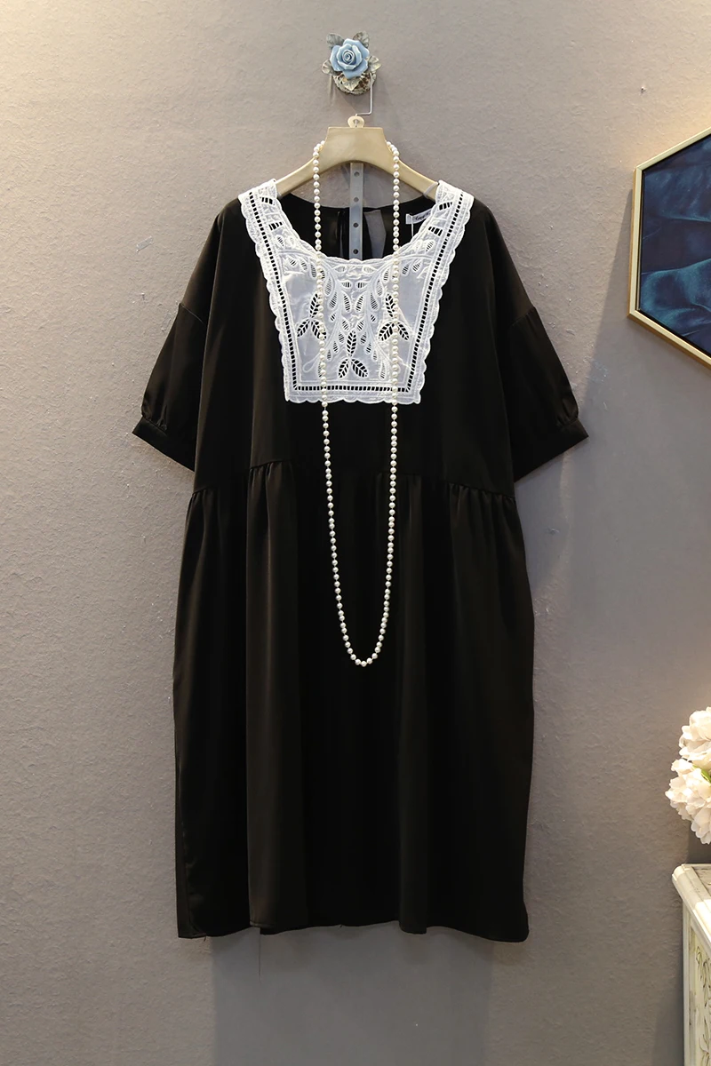 Женское винтажное платье с круглым вырезом EWQ в Корейском стиле короткими