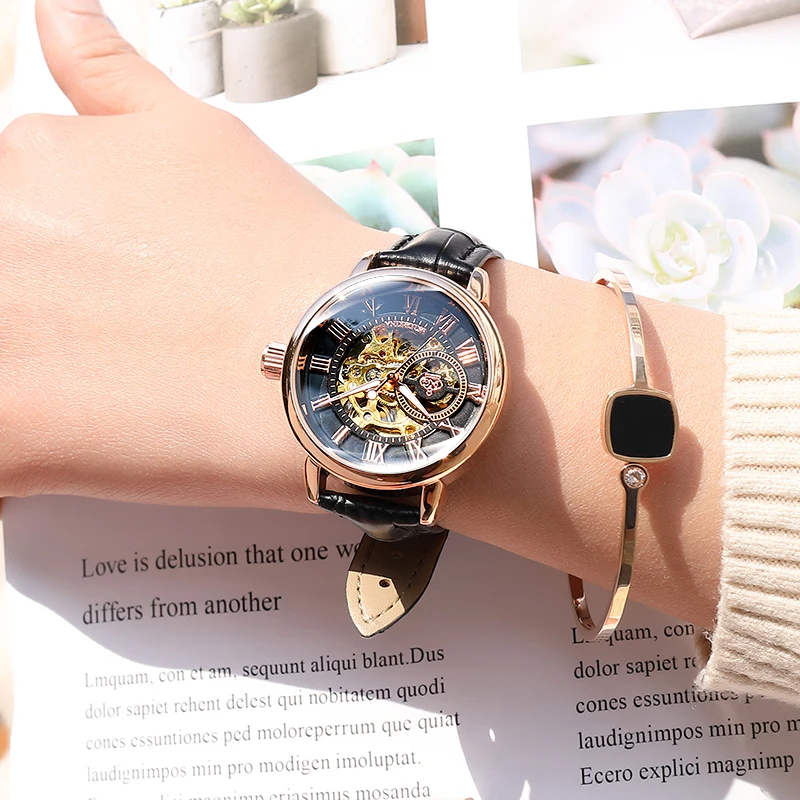 Reloj Mujer Montre Femme серебряные ЖЕНСКИЕ НАРЯДНЫЕ Часы Дамские автоматические механические часы с ремешком из нержавеющей стали