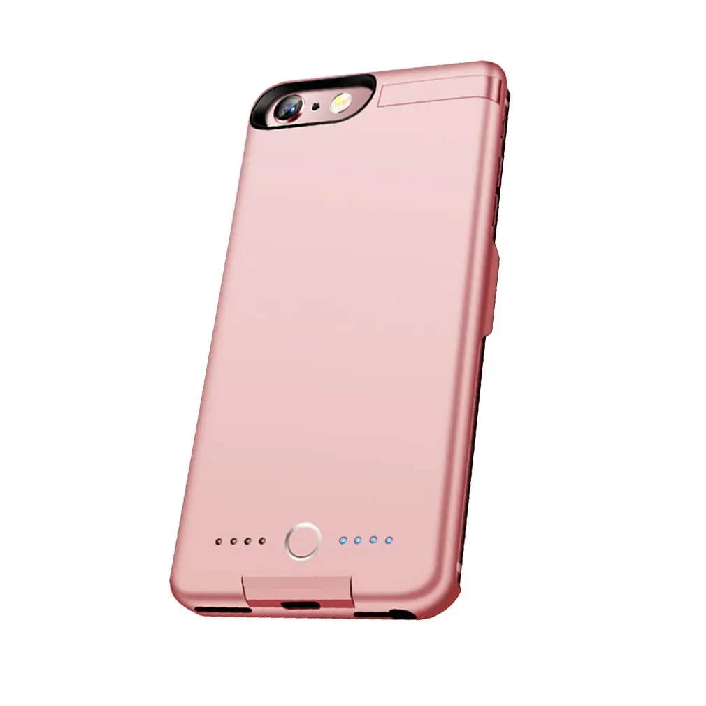 Pink 5000 мАч чехол для зарядного устройства для iPhone 6/6 S/7/8 чехол для зарядного устройства чехол для мобильного телефона - Цвет: Pink