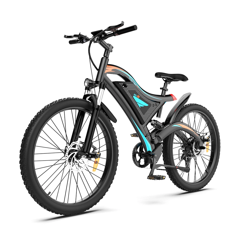 

AOSTIRMOTOR Electric Bicycle 500W Motor 26Inch 2.5 Tire Mountain EBike 48V 15Ah Lithium Battery Beach City Cruiser Bike S05