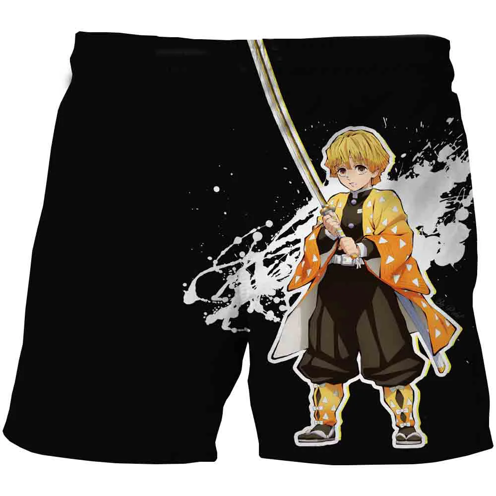 2021 Yaiba Anime Demon Slayer Shorts Cosplay 3D Printed Beach Pants Men and Women Summer Comfort Loose sweatshirt mens clothes