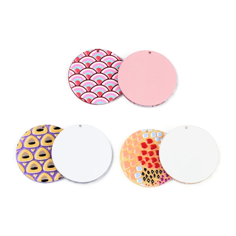 

50PCS Colored Spots Abstract Relief Oil Painting Jewelry Accessories Hand Made Earrings Connectors DIY Pendant Components Charms