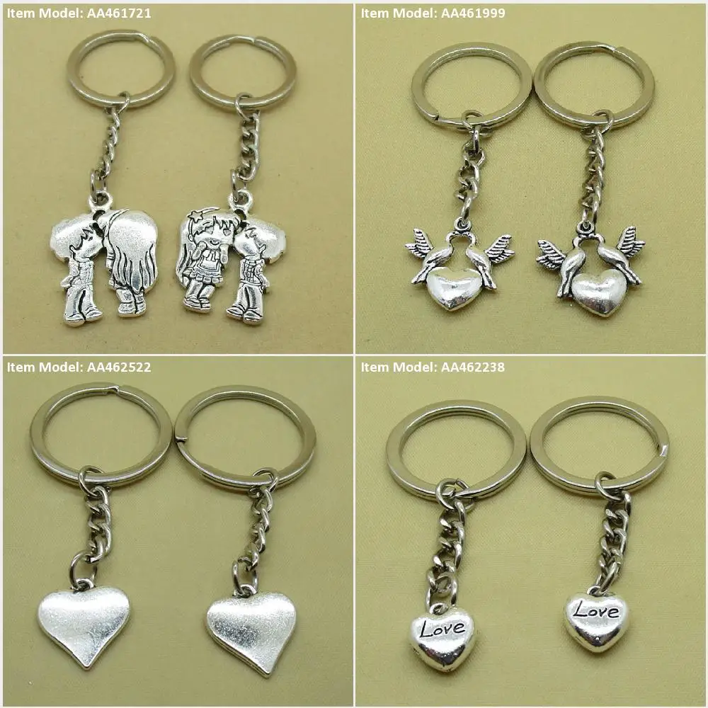 Брелок брелок для ключей влюбленных мальчиков девочек Любовь Сердце Голубь