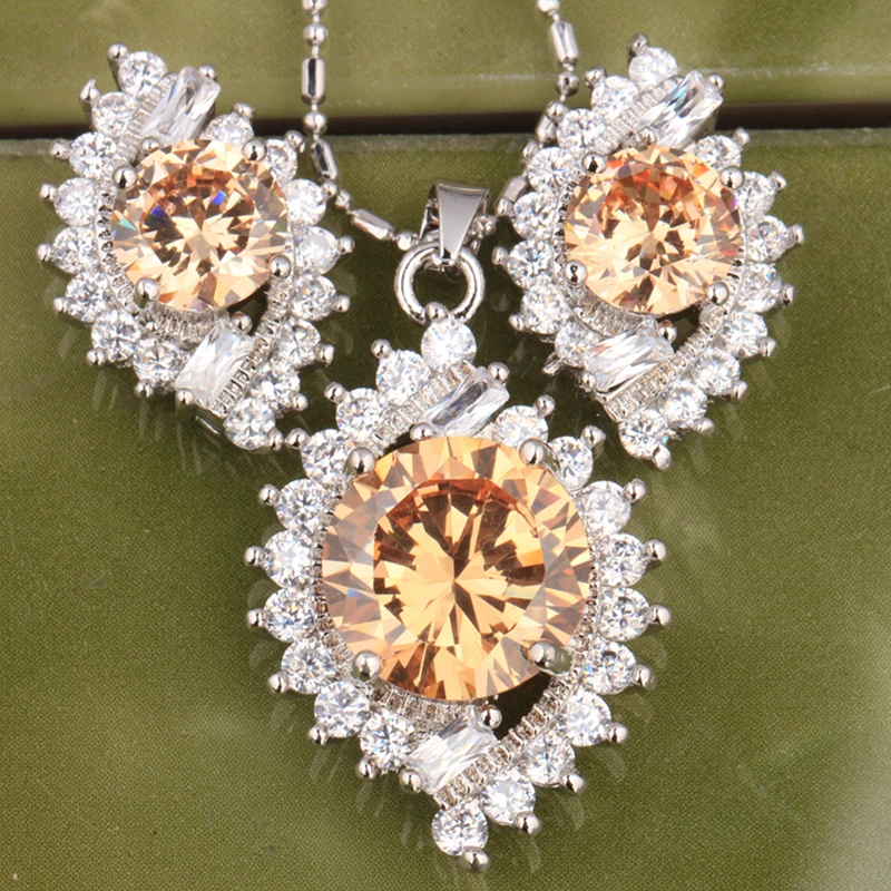 Красный Гранат в форме глаза морганит циркониевые посеребренные серьги кулон