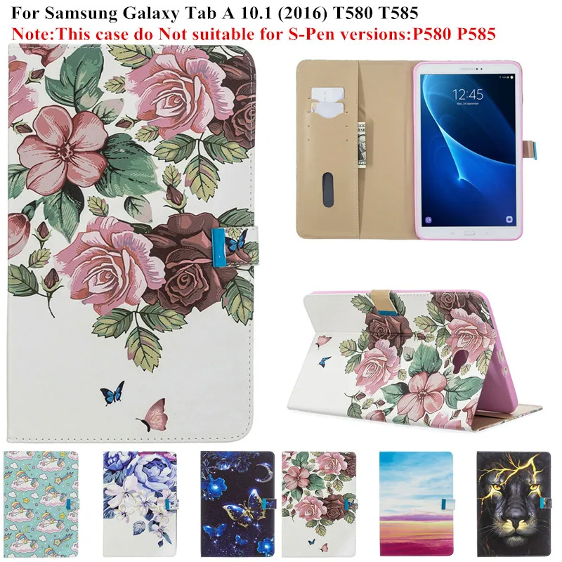 Милый чехол для планшета с изображением цветов единорога Samsung Galaxy Tab A A6 10 1 &quot2016 SM