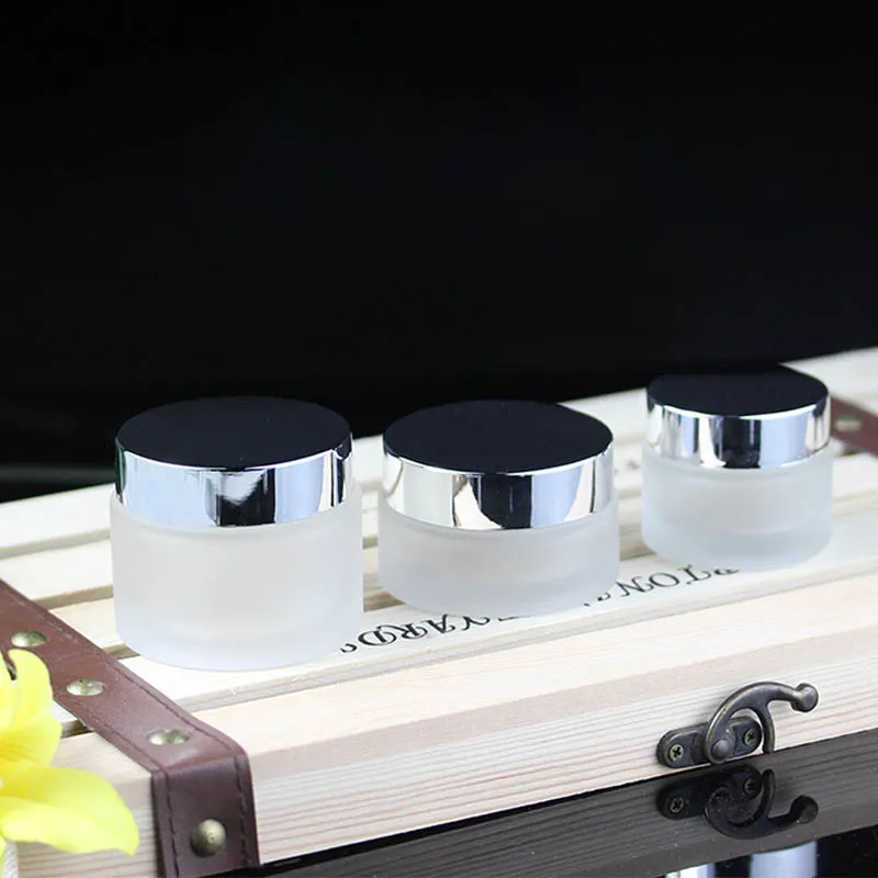 Бутылка из морозного стекла пустой косметический упаковочный контейнер флаконы