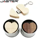 Usb-флеш-накопитель JASTER деревянный в форме сердца, 4163264 ГБ