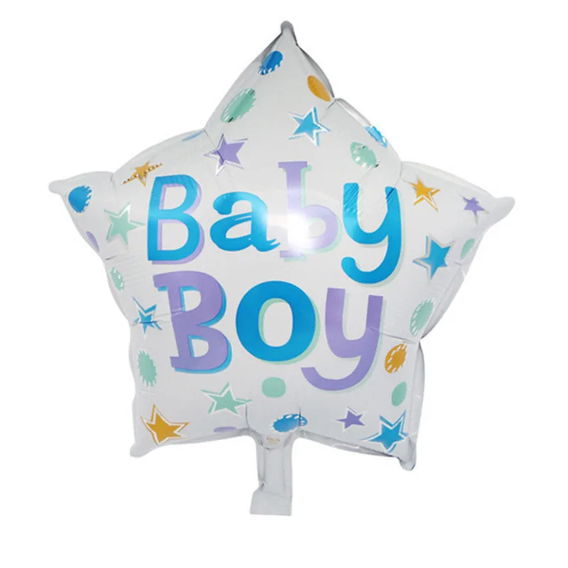 18-дюймовый Baby Shower Пол раскрыть Фольга воздушный шар Дети 1st День рождения Фольга воздушные шары для мальчиков и девочек, в первую очередь предметы для украшения дня рождения
