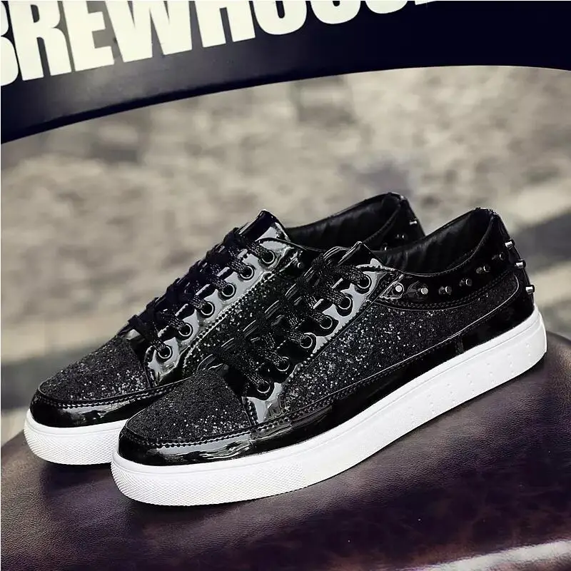 Новые женские золотые блестящие кроссовки Женские туфли лодочки Женская Новая