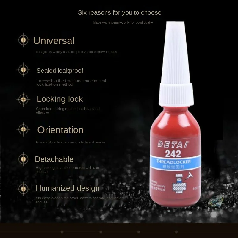 

10ml Adhesive Wire Sealing Anti-Corrosion Thread Anti-Pressure Blue 242 Glue Anaerobic Screw Lock New Anaerobic Adhesive