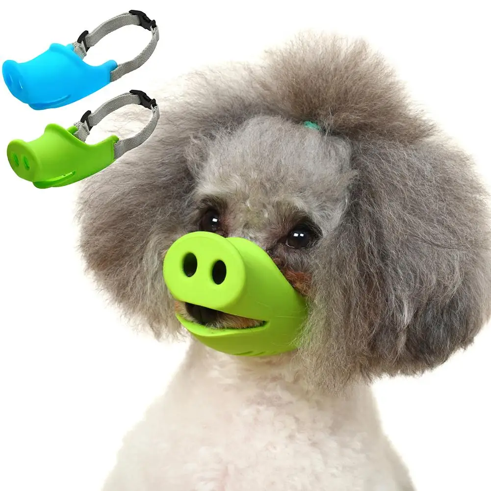 

Регулируемая Милая маска против укусов в нос свиньи против лая для маленькой собаки намордник для питомца маска для рта для собаки намордник для рта