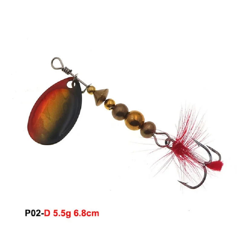 

Fishing Lures Luya Rotating Metal Sequins With Feather Bait