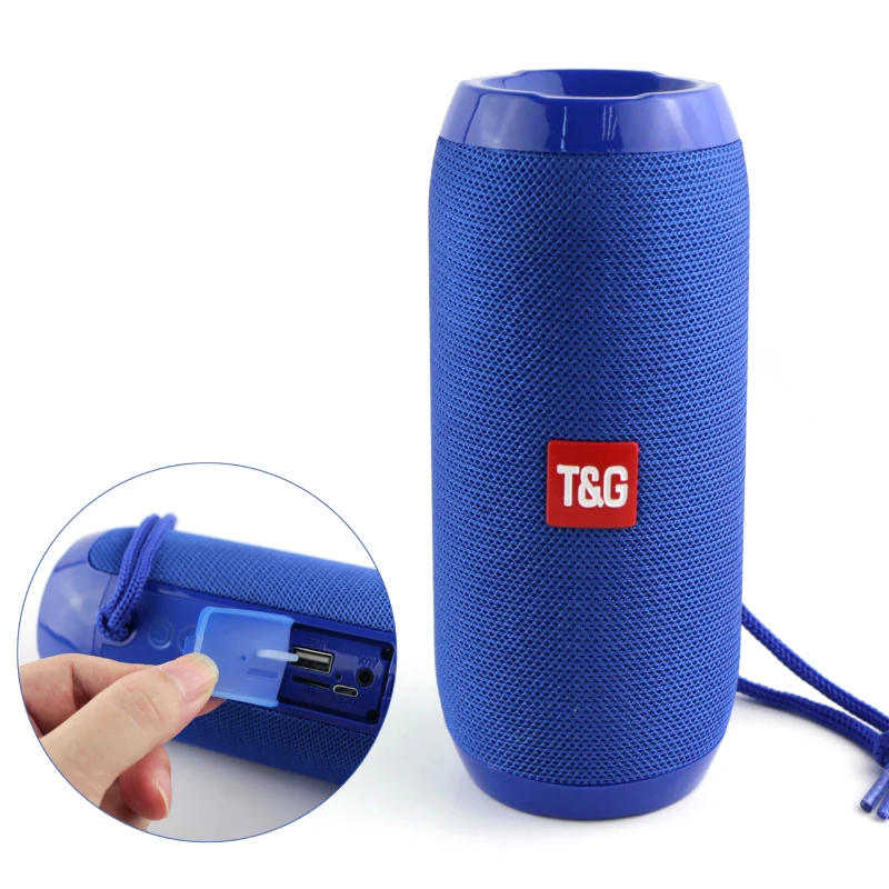 

Portable Bluetooth Speaker Wireless Bass Column Waterproof Outdoor USB Speakers Support AUX TF Subwoofer Loudspeaker TG117