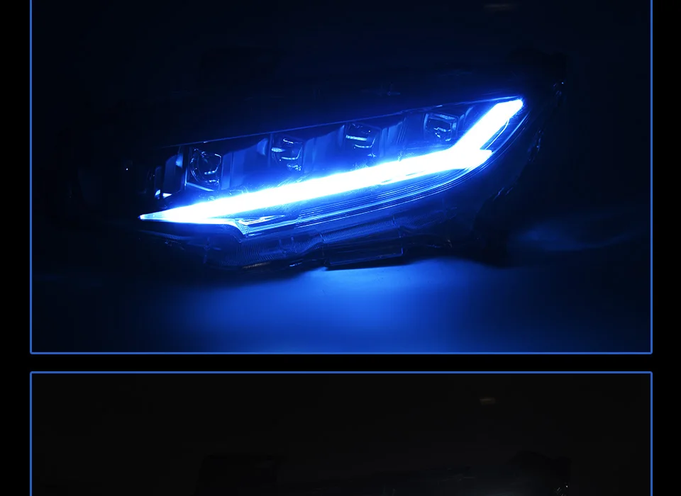 2шт автомобили стайлинг фары для CIVIC 10th фары DRL год светодиодные ходовые огни Биксеноновые лучи