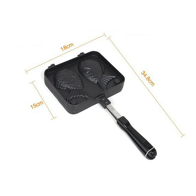 

Home Japanese Non-Stick Taiyaki Fish-Shaped Bakeware Waffle Pan Maker 2 Molds Cake Baking Tools Donut Maker Gofrera panadera