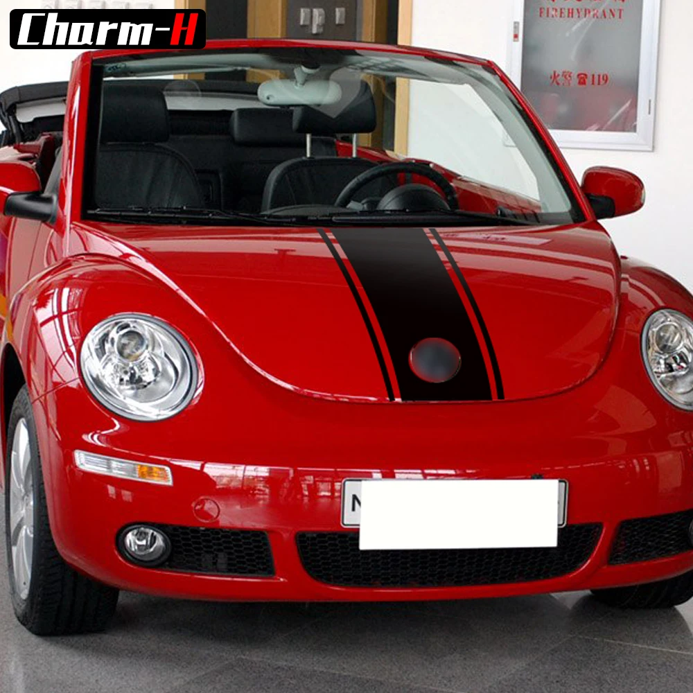 

Автомобильный Стайлинг, ралли, спорт, фотоальбом для Volkswagen Beetle 2002-2006, капот, крыша, задний багажник, Виниловая наклейка, стикеры, аксессуары
