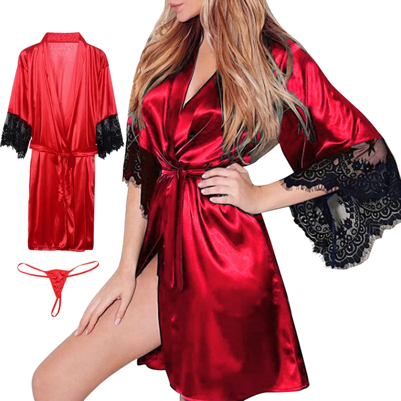 

S-5XL Для женщин Sleepdress сексуальное женское белье Для женщин Ночная сорочка кружевная ночная сорочка Платье удара (G-Sensor) с намеком, глубокий v-о...