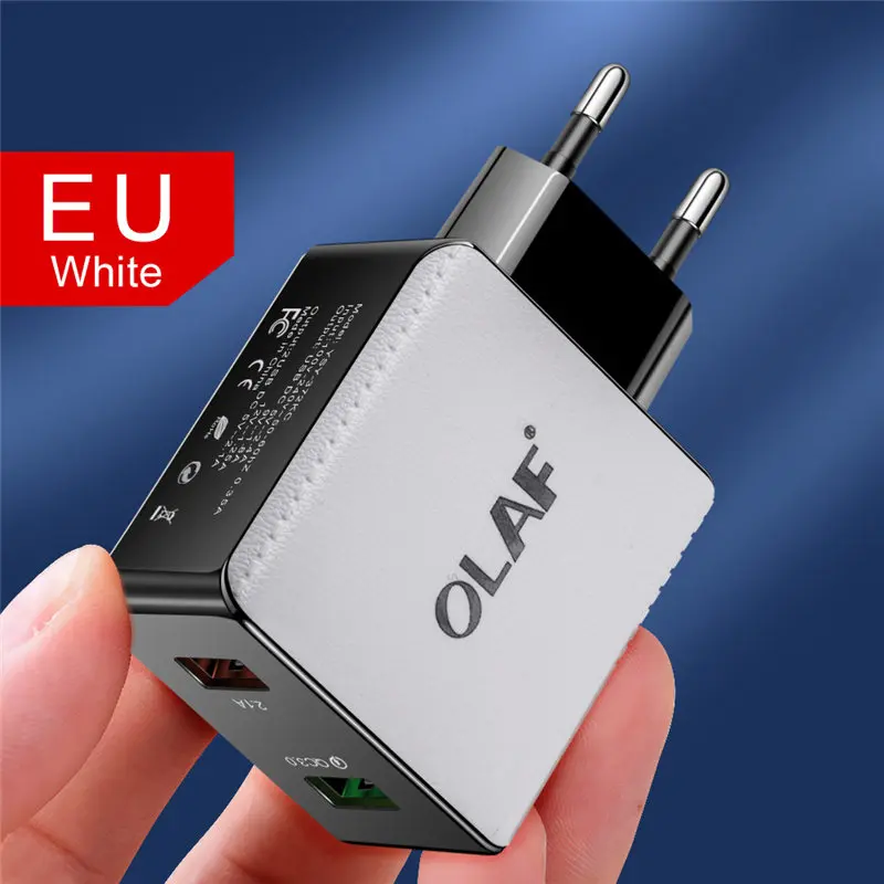 EU White 18 Вт USB зарядное устройство Быстрая зарядка 3,0 адаптер настенная вилка Qualcomm 3,0 USB зарядка Телефон быстрая зарядка для iPhone samsung Xiaomi huawei - Тип штекера: EU White