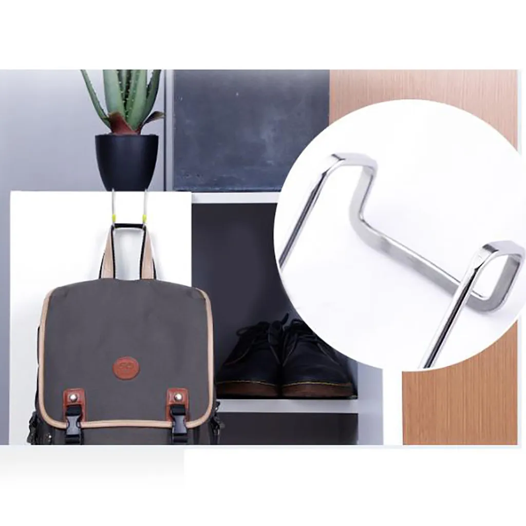 

4PCS/set Stainless Steel S-Shaped Double Hooks Towel Hanging Hangers Kitchen cupboard storage supplies saves space