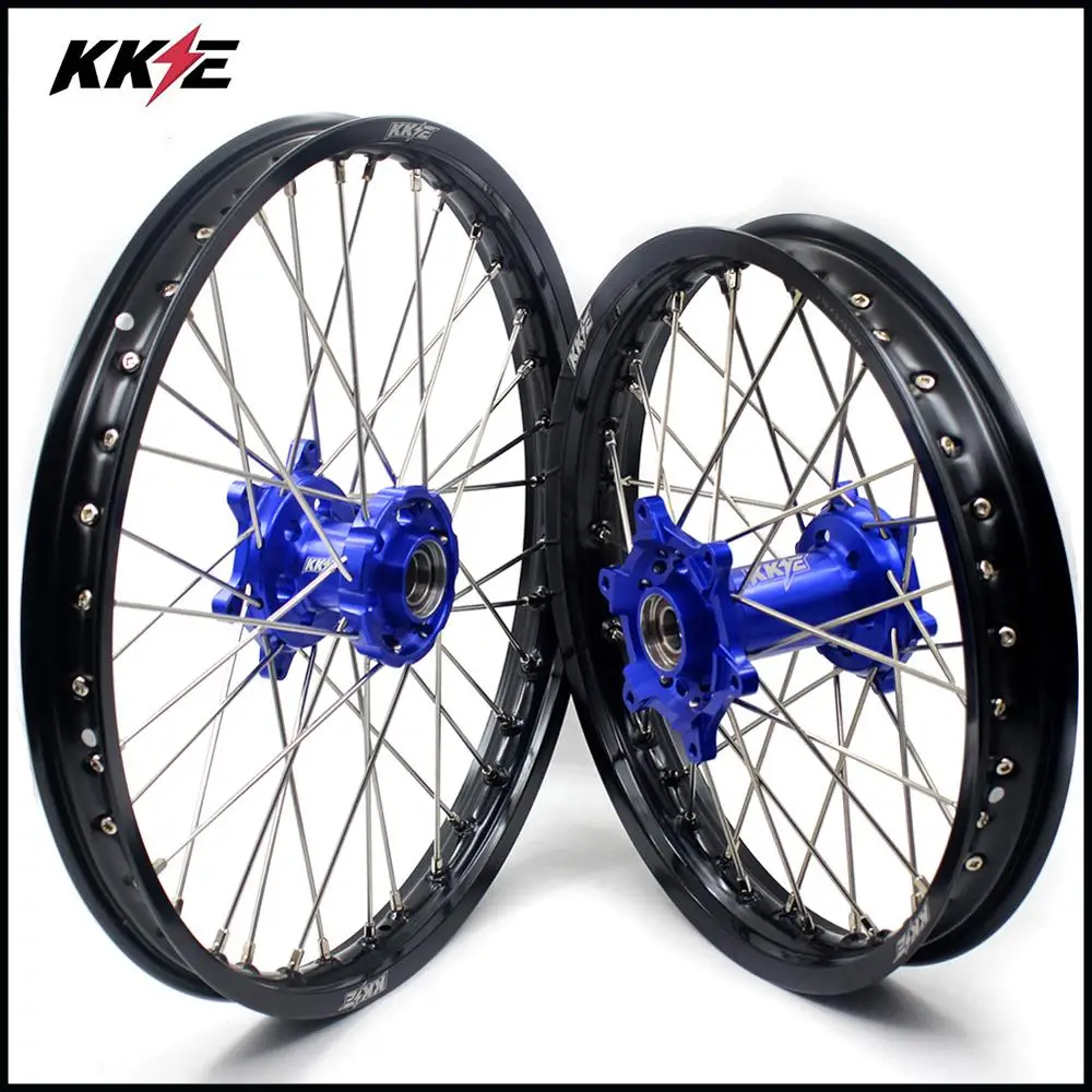 Колесные диски KKE 21 & 18 Enduro для HK TE TC FE FC 125 250 350 450 2014 2021 синяя втулка|motorcycle wheel|wheel for