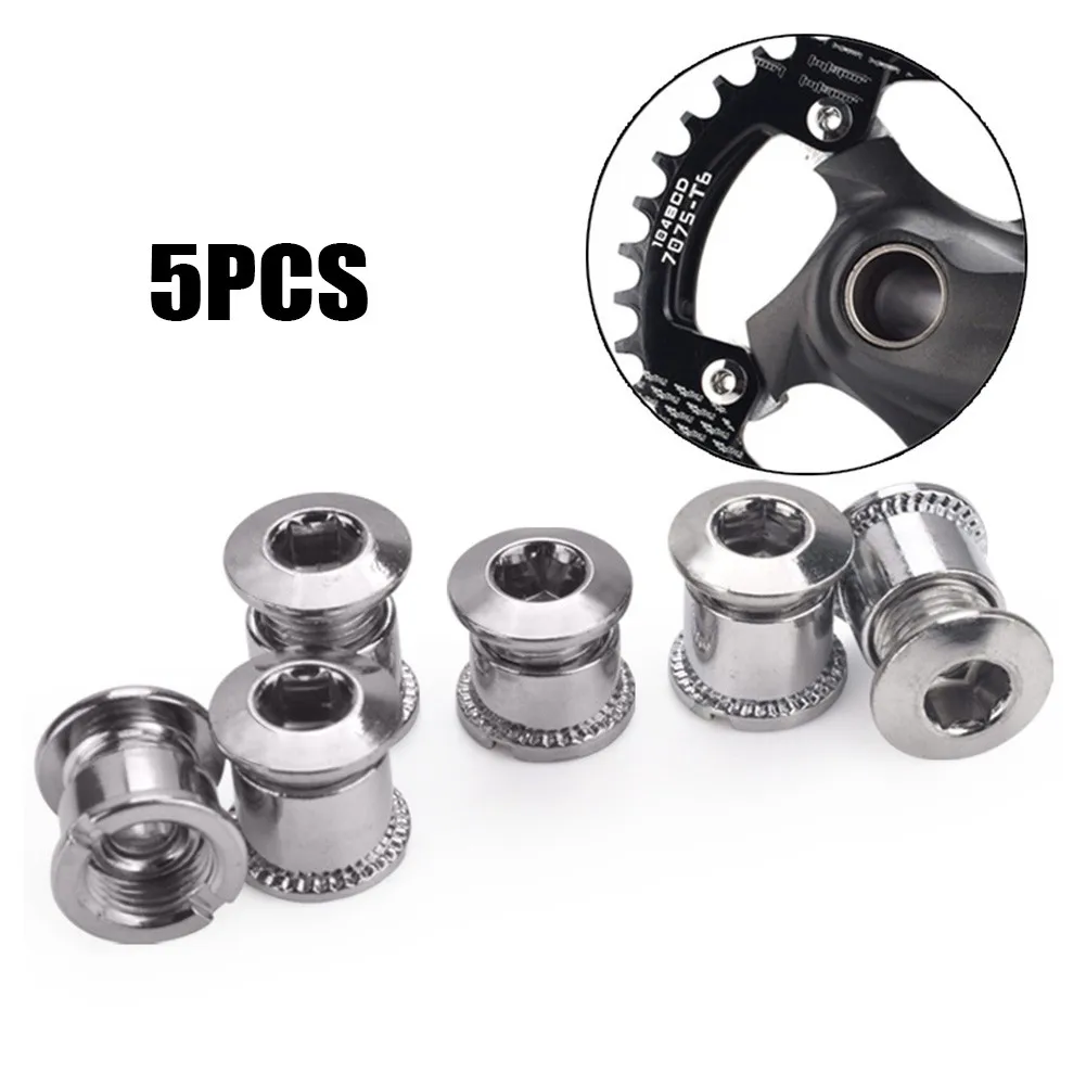

5 Bike Chainring Bolts Crankset Cycling Outdoor Sport Stainless Durable
