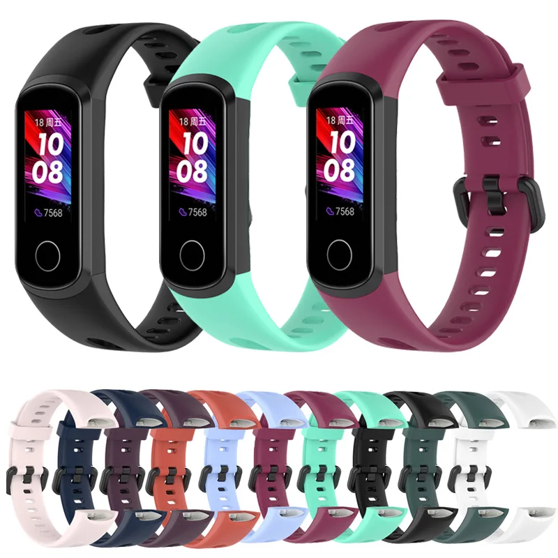 Ремешок силиконовый для смарт-часов Huawei Honor Band 4 спортивный сменный оригинальный