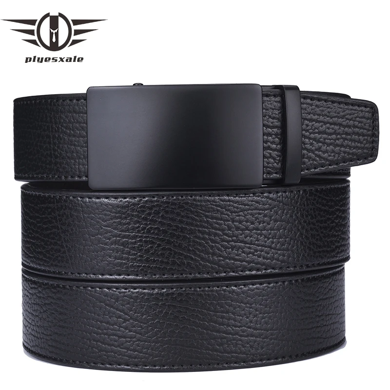 Plyesxale из натуральной кожи ремни для мужчин Высокое качество Автоматическая