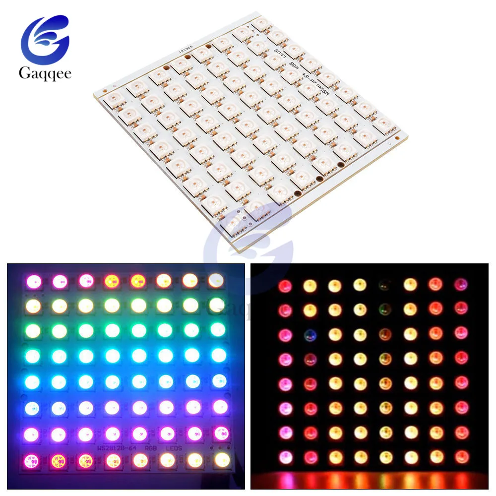 12 16 24 40 60 64 бит WS2812 модуль 5050 RGB светодиодный полноцветный Встроенный светодиодный светильник-кольцо с интегрированными драйверами для Arduino