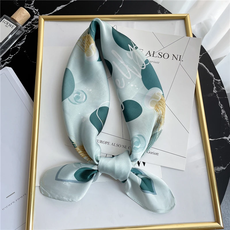 

Повязка на голову женская шелковая, с принтом, мягкая, весна 2021