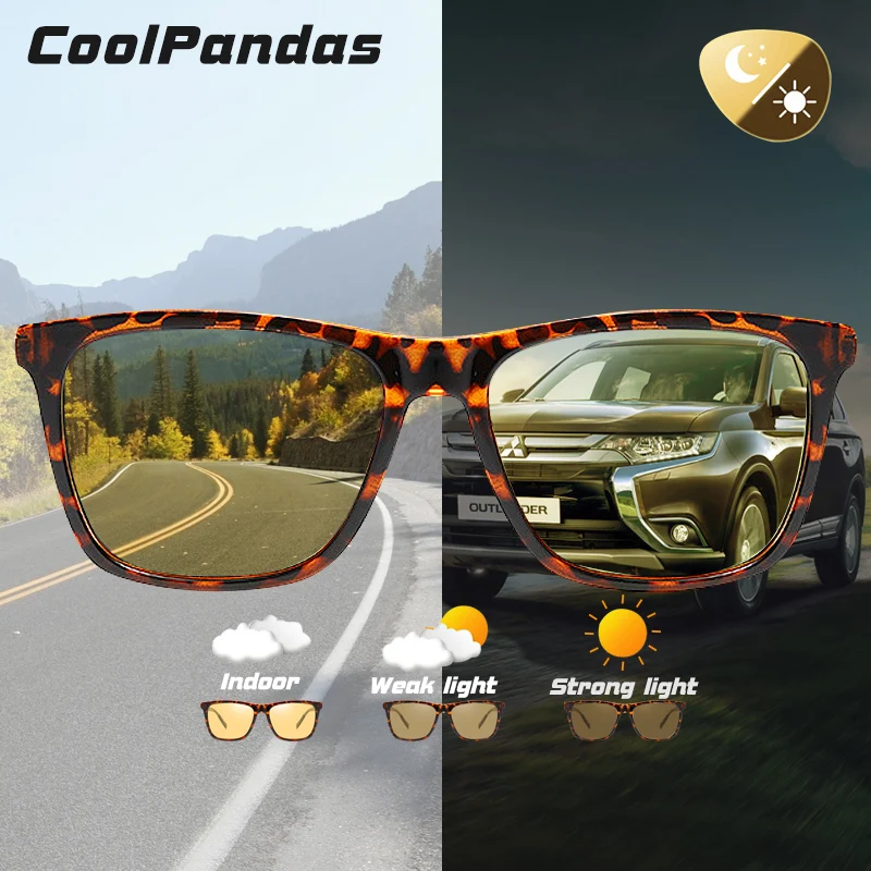 Очки солнцезащитные женские фотохромные квадратные Поляризационные солнечные