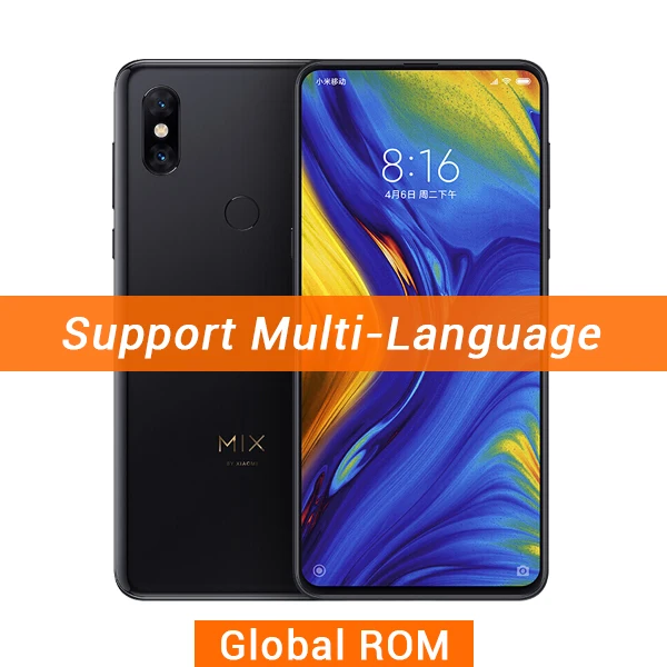Xiaomi mi x 3 8 ГБ ОЗУ 128 Гб ПЗУ мобильный телефон Snapdragon 845 Восьмиядерный 24 МП фронтальная камера 6,3" 19,5: 9 полный экран - Цвет: Global ROM Black