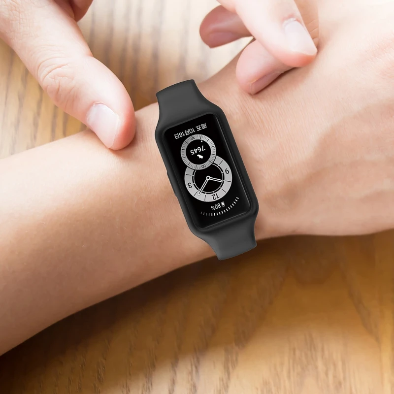 Силиконовый ремешок совместимый с Huawei Band 6 водонепроницаемые прочные Смарт-часы