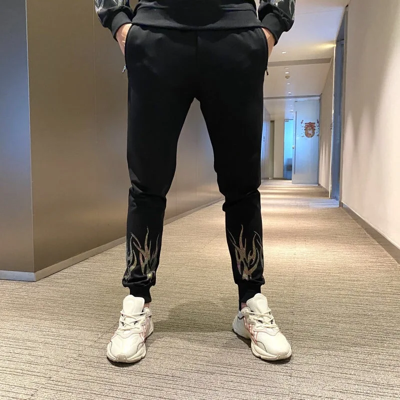 

New European and American high-quality embroidered men's Tracksuit hoodie+brand casual trousers 2-piece sweatshirt heavy craft s