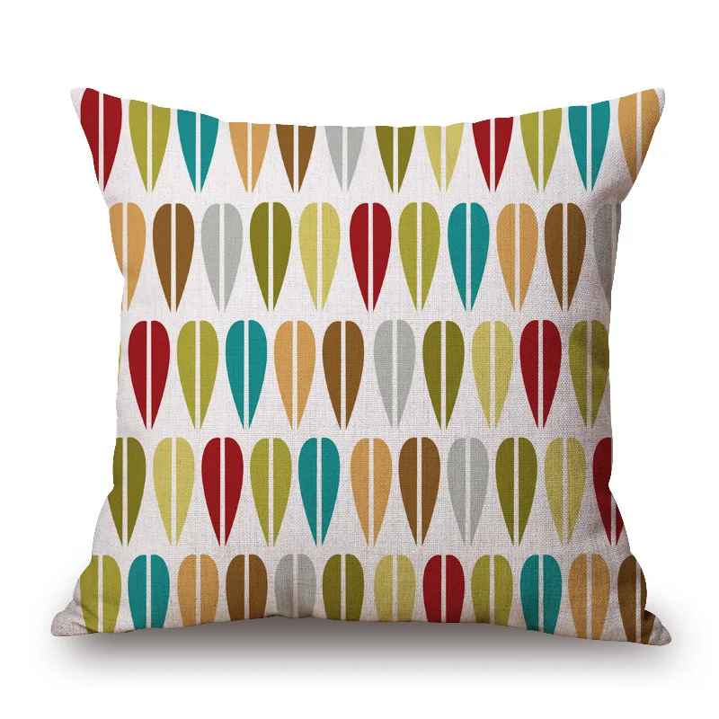 Декоративные диванные подушки Чехол красочные геометрические деревья браслеты