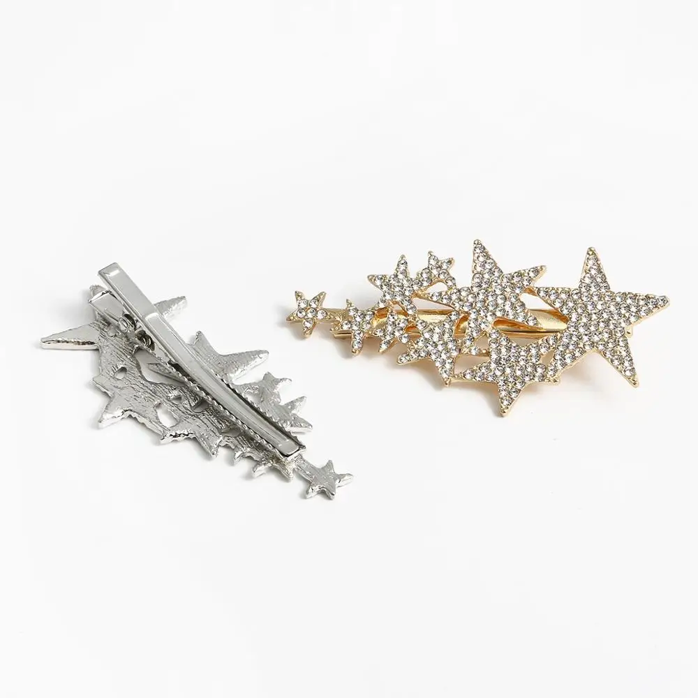 Новые блестящие стразы большие маленькие звездочки заколки для волос аксессуары
