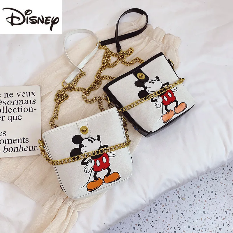 

Disney Pu для хранения ювелирных изделий косметическая сумка небольшой рюкзак с Микки Маусом на плечо, через плечо, для девочек, модные повседне...