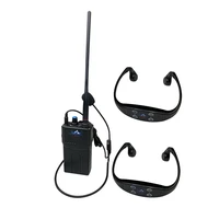 sport fm radio headphone swim training communication 1 walkie talkie wireless waterproof 2 bone conduction headsets