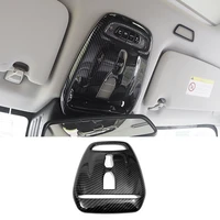 for volvo xc60 2018 2019 abs carbon fibre car front reading lampshade frame panel decoration cover trim auto accessories 1pcs