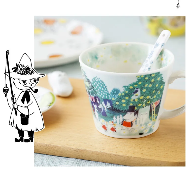 Скандинавский стиль мультяшная чашка кофе Moomin керамический стакан для молока стекло детский любимый подарок милая чашка