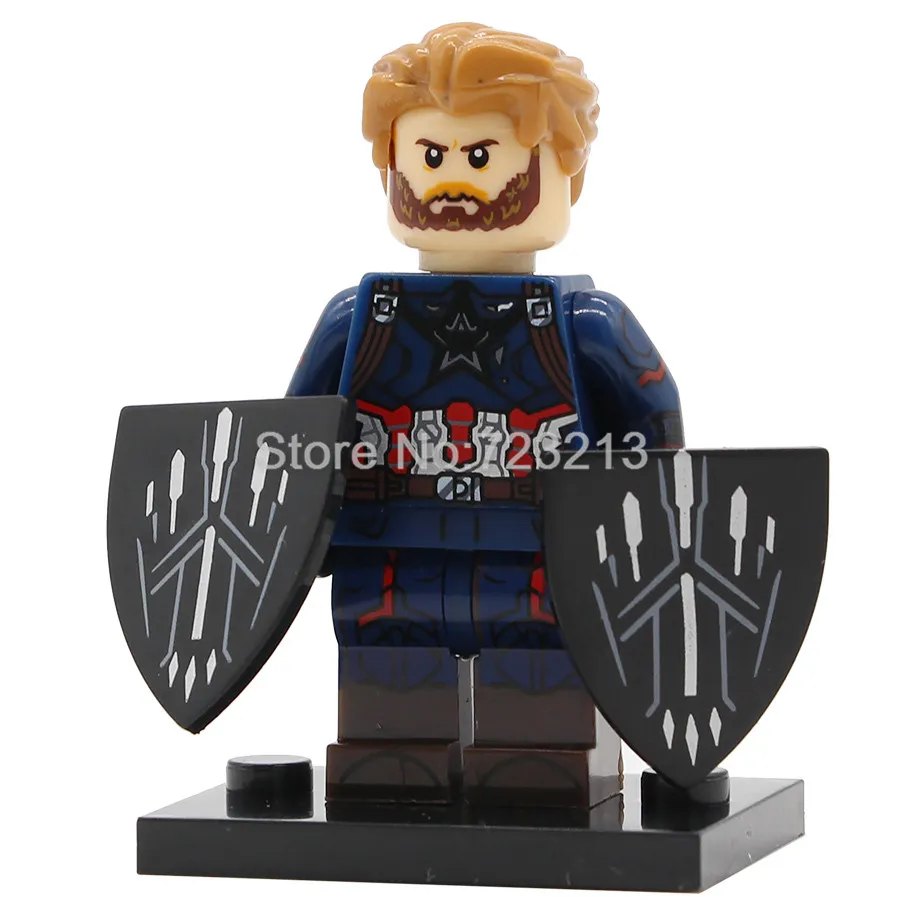 Cap America Супергерой, Мстители, Ник Фурия, фигурка Obadiah Stane, Железный человек, Доктор Стрэндж, корвус, Glaive, строительные блоки, наборы, модели, кирпичные игрушки - Цвет: Cap America