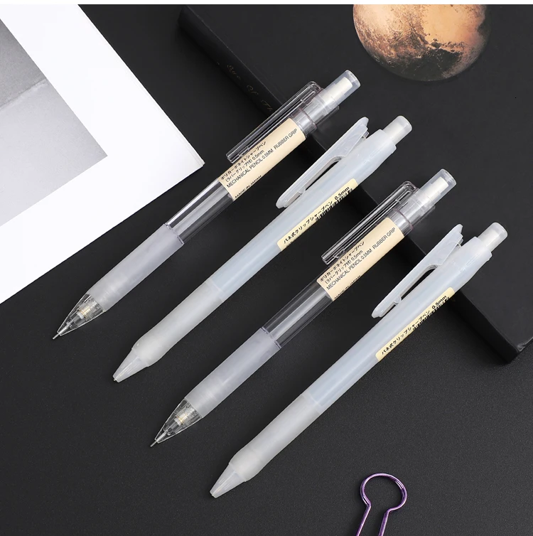 1 шт. MUJI прозрачный механический карандаш, Простой пластиковый прокладочный карандаш для детей, подарки, кавайные школьные принадлежности