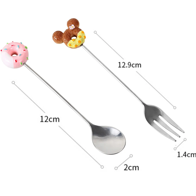 Милый Микки пончик конфетный цвет мультфильм из нержавеющей стали мороженое