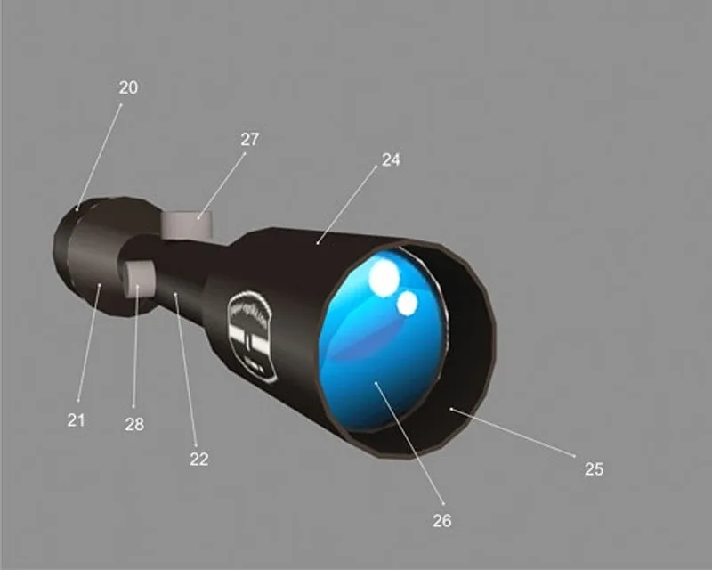 Снайперская винтовка Walther WA2000 модель 3D бумажной карточки для самостоятельной