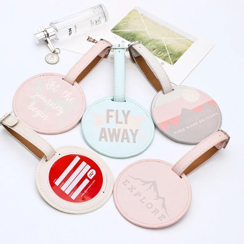 

1pcs Floral Printed Luggage Tag Women Travel Accessories Leather Suitcase ID Address Holder Baggage Boarding Tag Drop Shipping