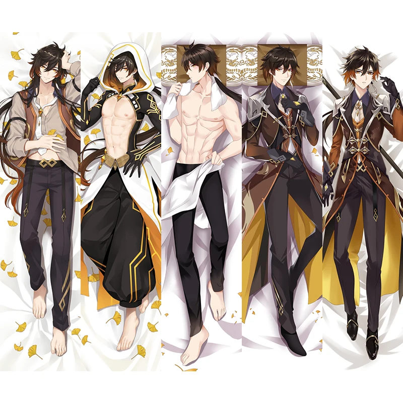 

Genshin Impact Liyue Zhongli Morax Pillow Cover Dakimakura Hugging Body Cushion Cover Cool Male Otaku Bedding Pillow Case