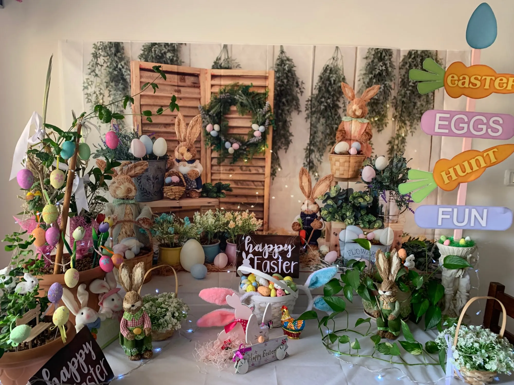 Виниловый фон для фотосъемки с пасхальными цветами весенними реквизит