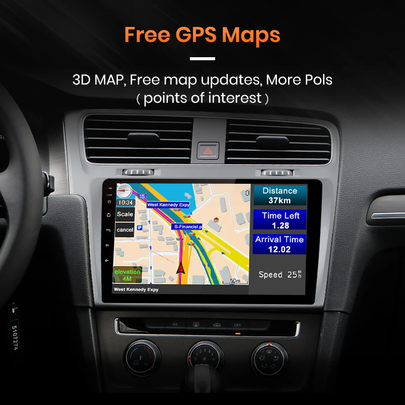AWESAFE PX9 для VW Golf 7 2013 2014 2015 автомобильный Радио мультимедийный видео плеер GPS No 2 din